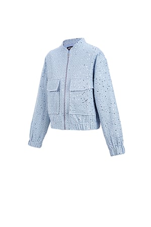 Denim jacket with sequins - Light Blue h5 Picture8